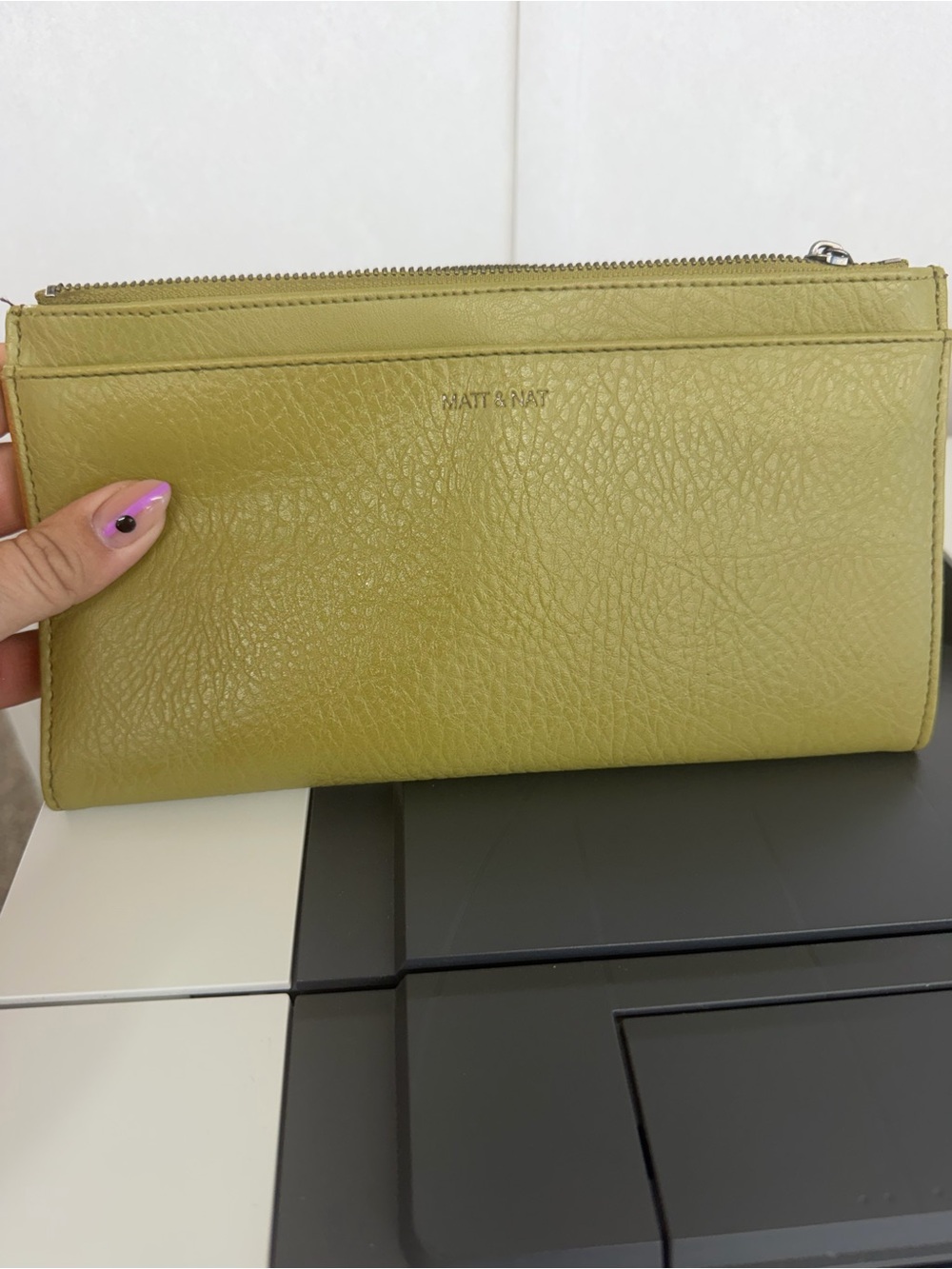 Matt & Nat Olive, large wallet with change pouch